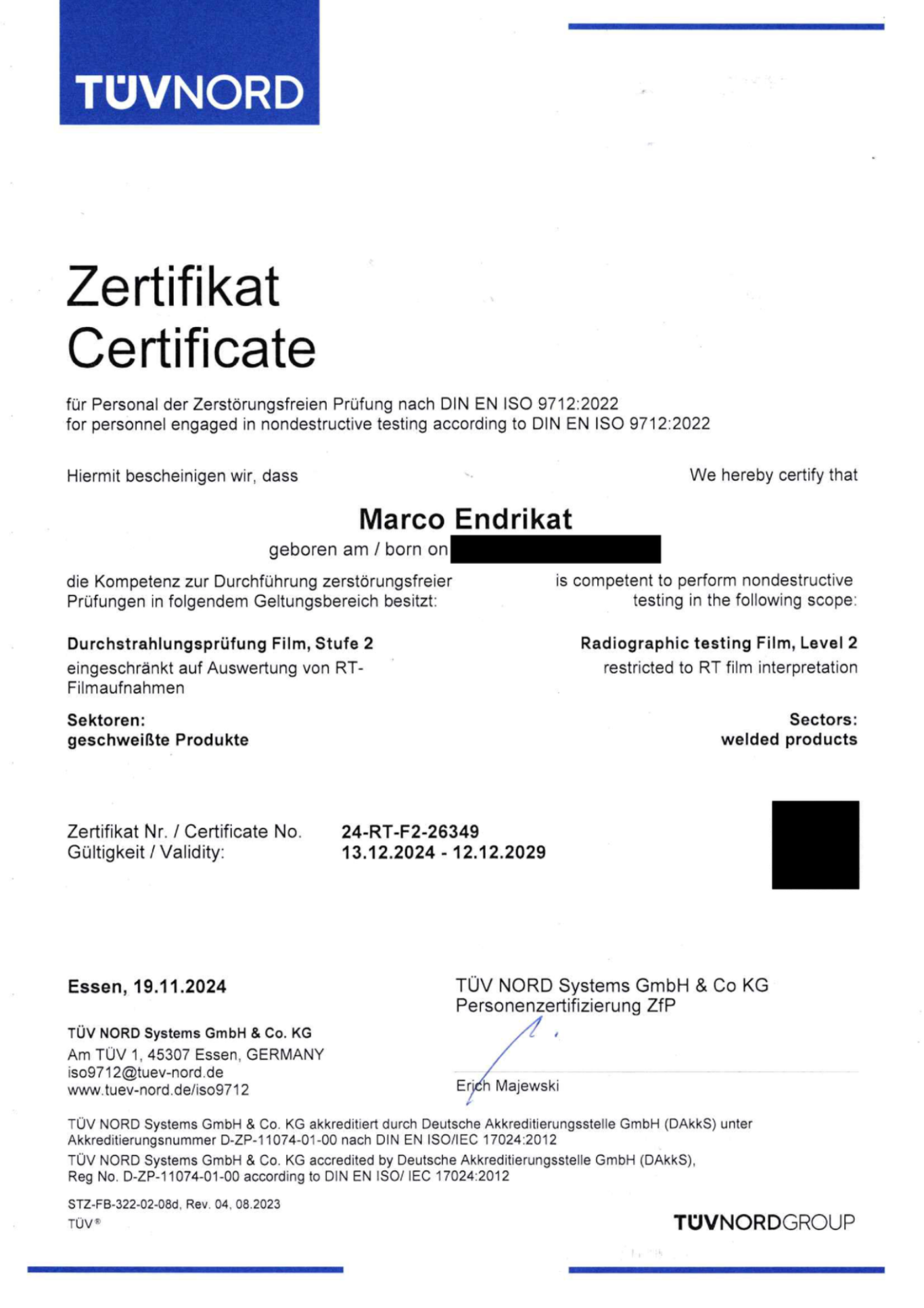 ZfP-Prüfer (RT2.FI)