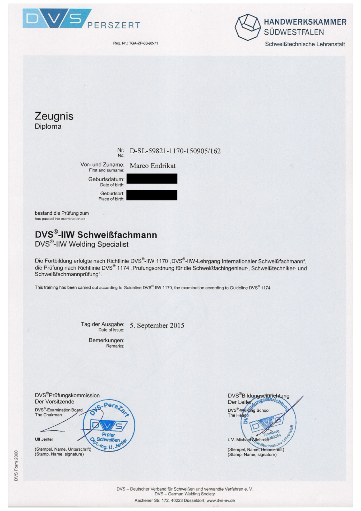 Schweißfachmann (IWS)