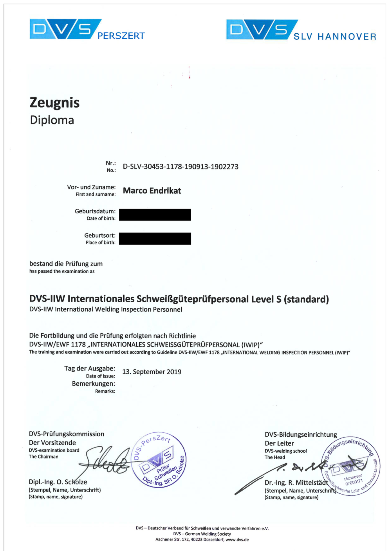 Schweißgüteprüfer (IWI)